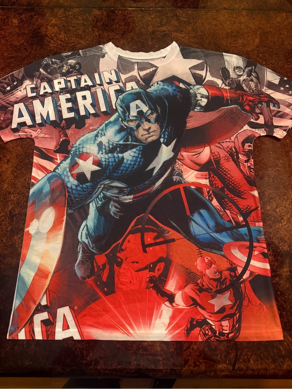 Marvel Captain America Graphic Tee - Red, Blue, White